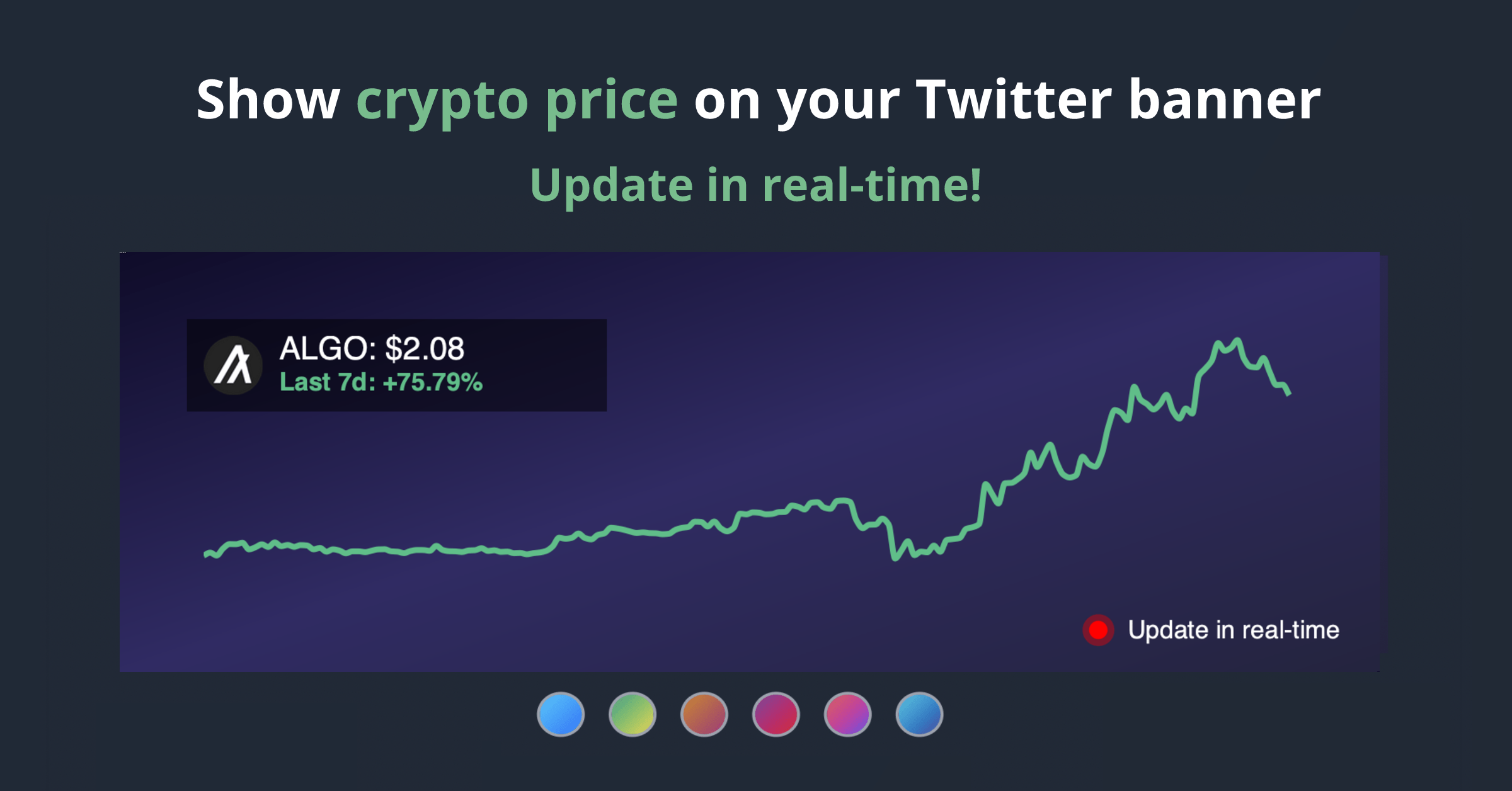 Live ALGO Price Twitter Banner - BlackMagic.so